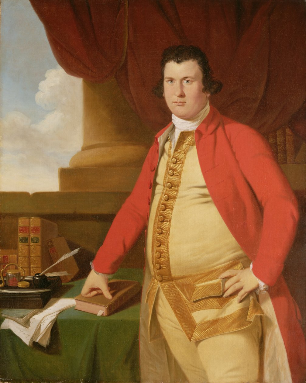 未知の男、c.1764-69（キャンバスに油彩） 作： ティリーケトル