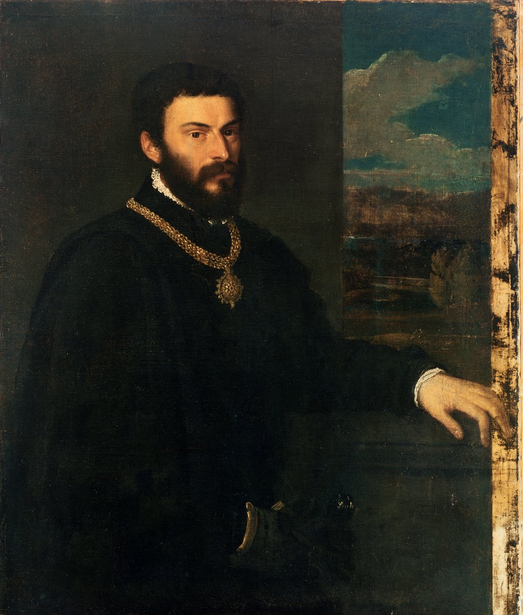 アントニオ・ポルシア伯爵の肖像 作： Tiziano Vecelli