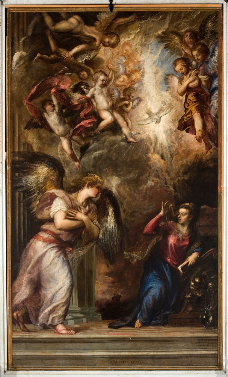 受胎告知 作： Tiziano Vecelli