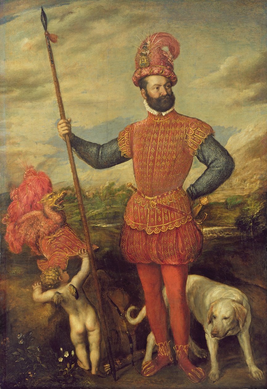 イタリアの貴族の肖像 作： Tiziano Vecelli