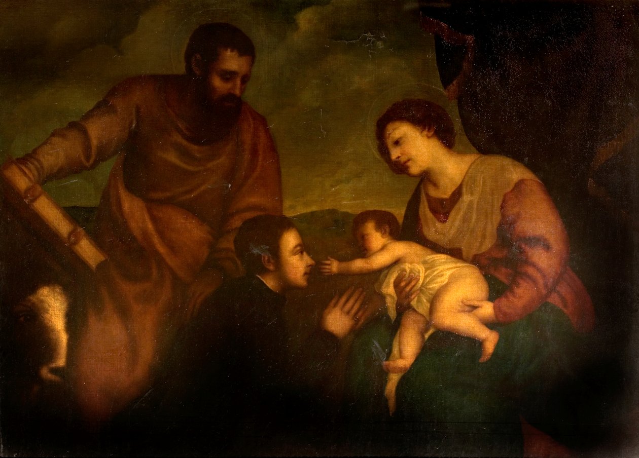聖マルコとマドンナと子供 作： Tiziano Vecelli