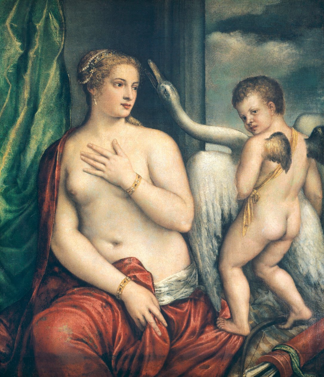 ティツィアーノ作「レダ」（1490年頃～1576年頃） 作： ティツィアーノ（c.1488-1576）