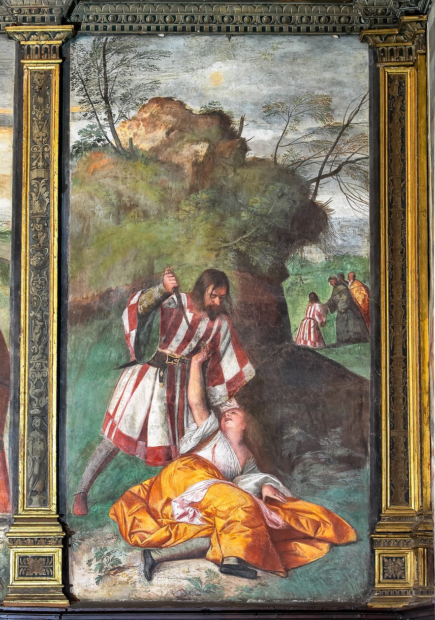 嫉妬深い夫の奇跡 作： ティツィアーノ（c.1488-1576）