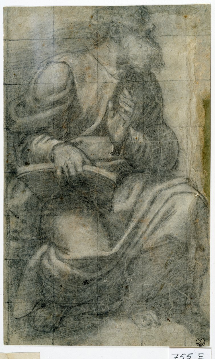 使徒（紙にチョーク） 作： ティツィアーノ (c.1488 1576)