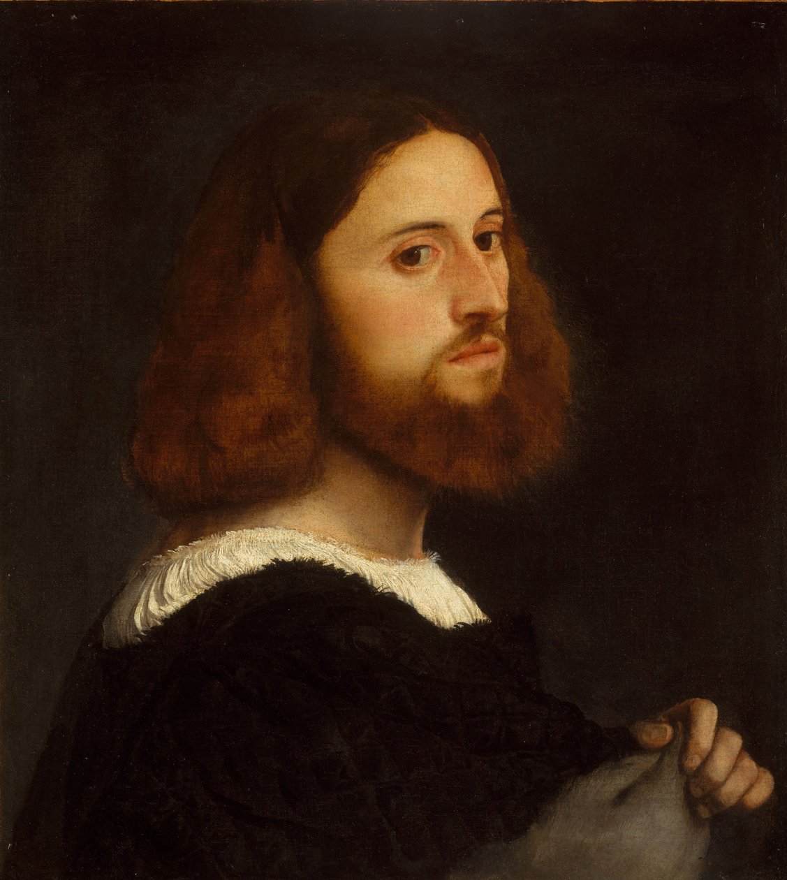 男の肖像、1515年 作： Tiziano Vecelli