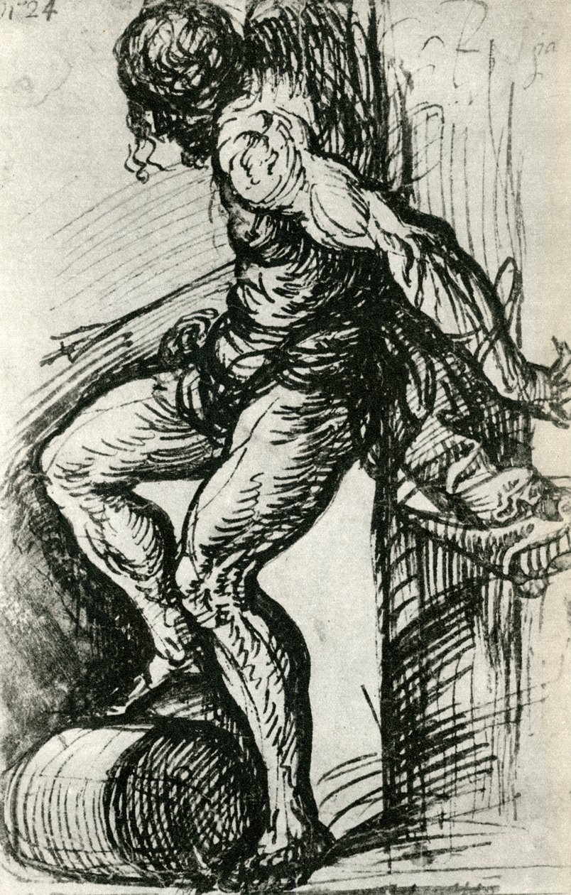 聖セバスチャンのためのスケッチ、c1518、1937 作： Tiziano Vecelli