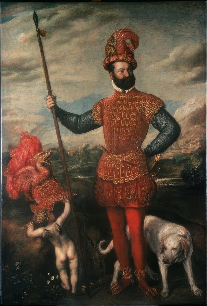 イタリアの貴族の肖像 作： Tiziano Vecelli