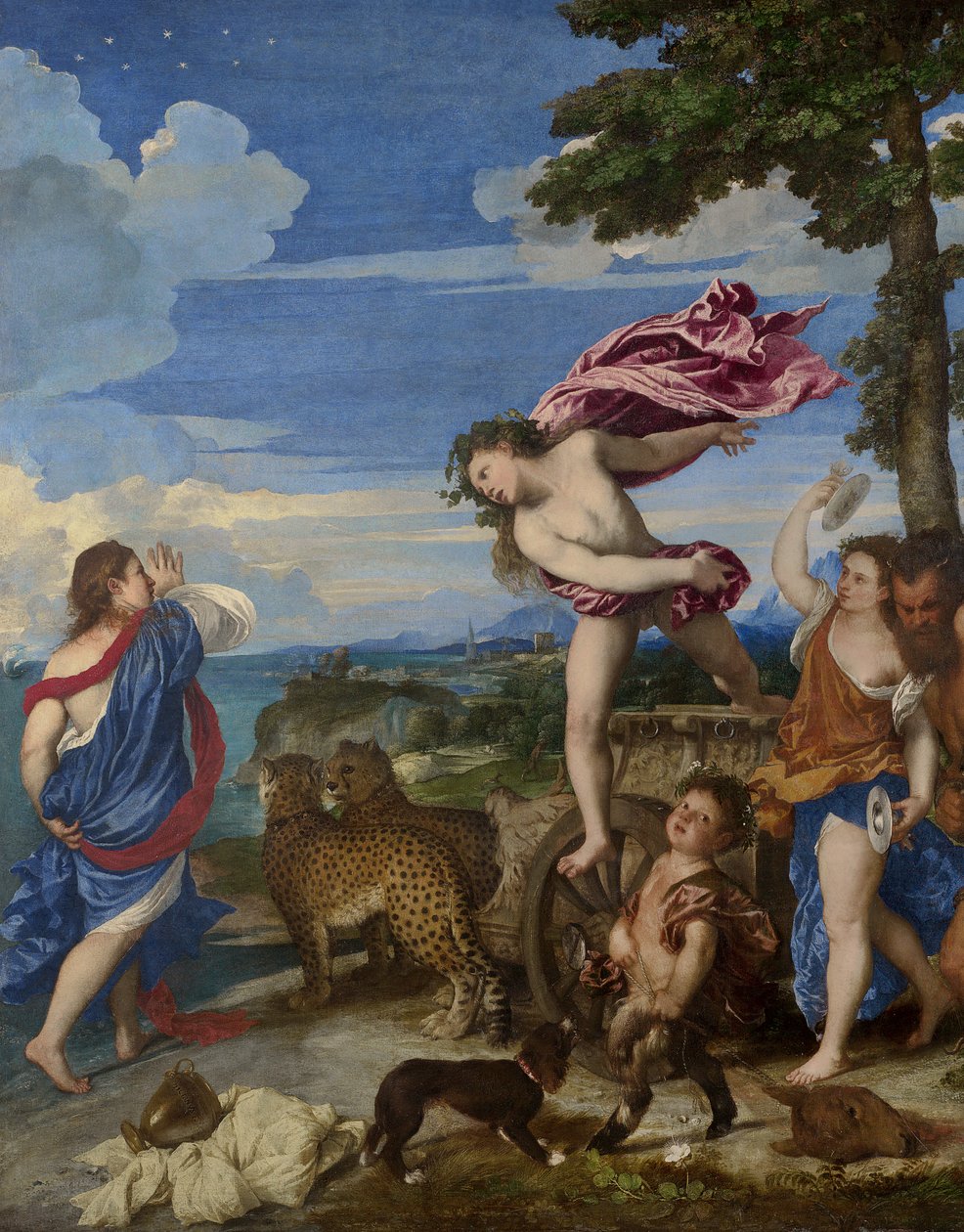 バッカスとアリアドネ、1520-23（修復前）（273110の詳細） 作： Tiziano Vecelli