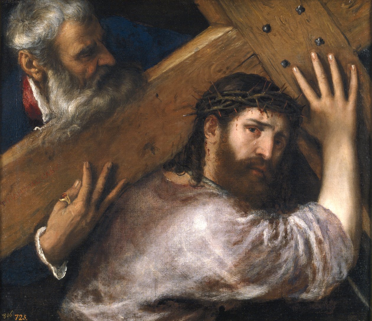 十字架を運ぶキリスト 作： Tiziano Vecelli