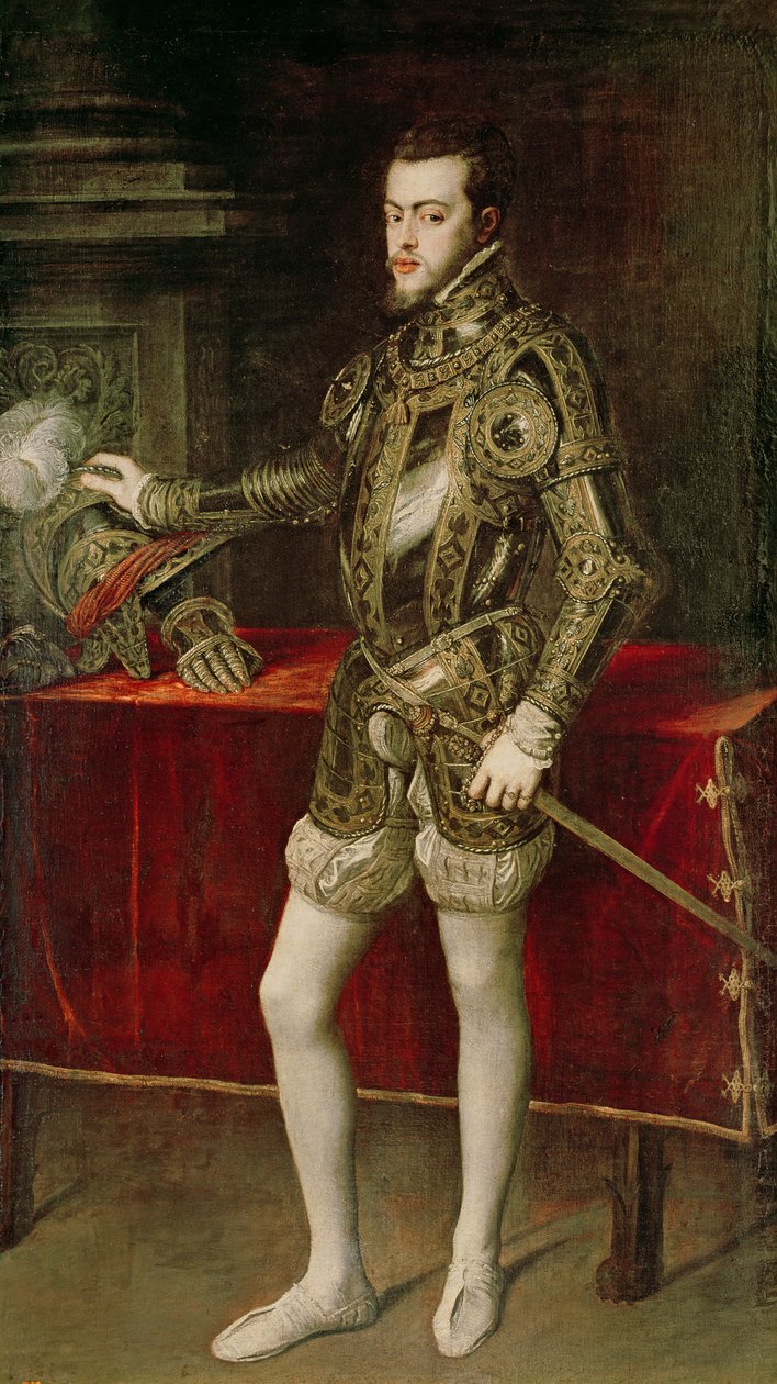 フィリップ2世（1527-98）1550 作： Tiziano Vecelli