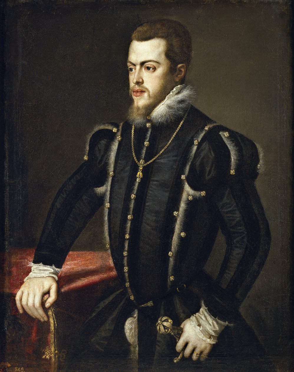 フィリップIIの肖像画 作： Tiziano Vecelli