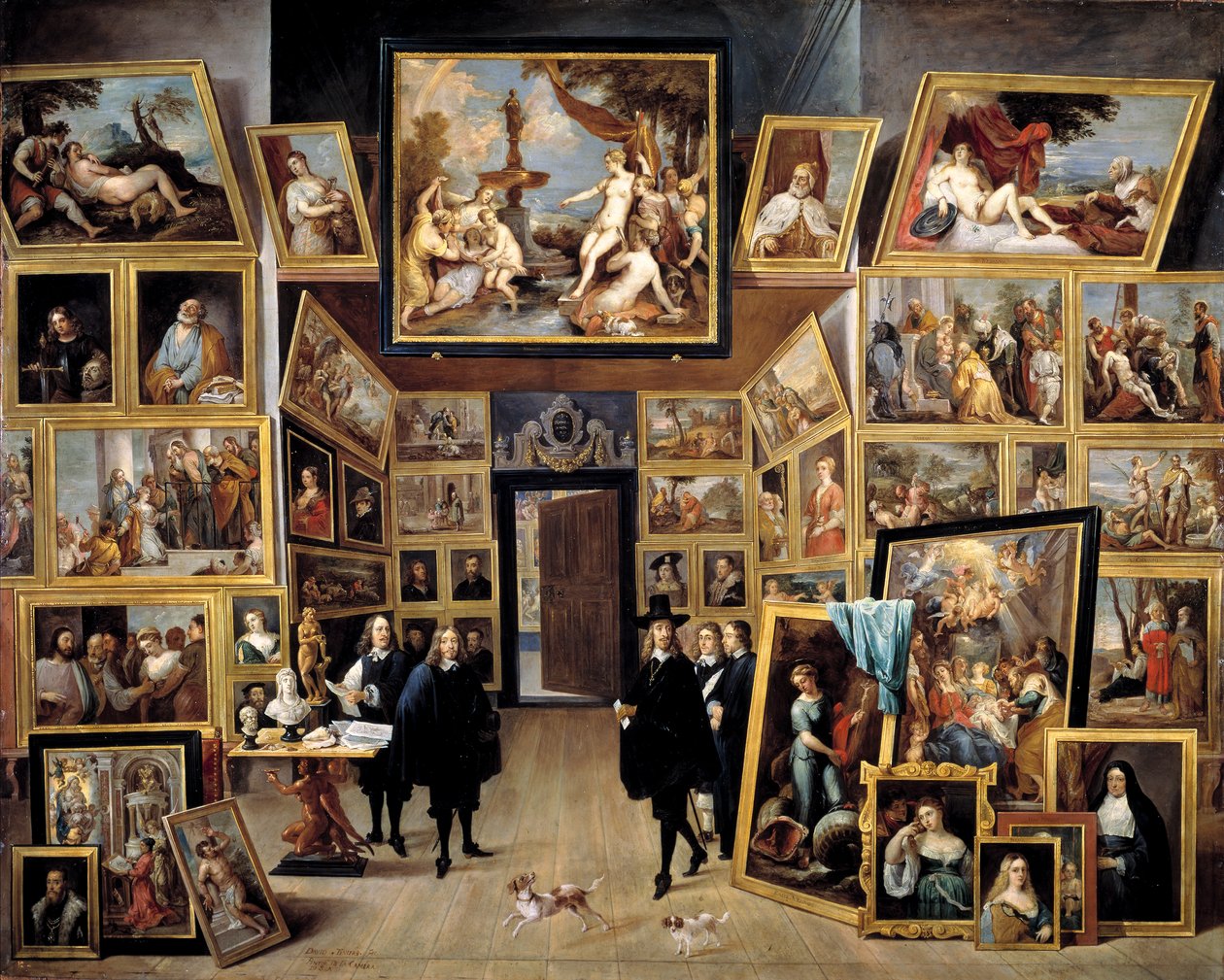ブリュッセルの絵画ギャラリーにいる大公レオポルドウィリアム 作： Tiziano Vecelli