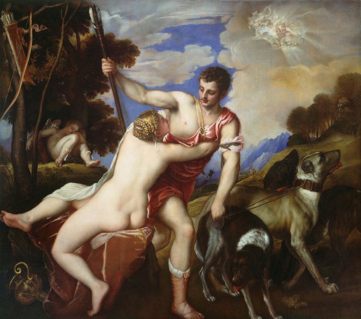 金星とアドニス 作： Tiziano Vecelli