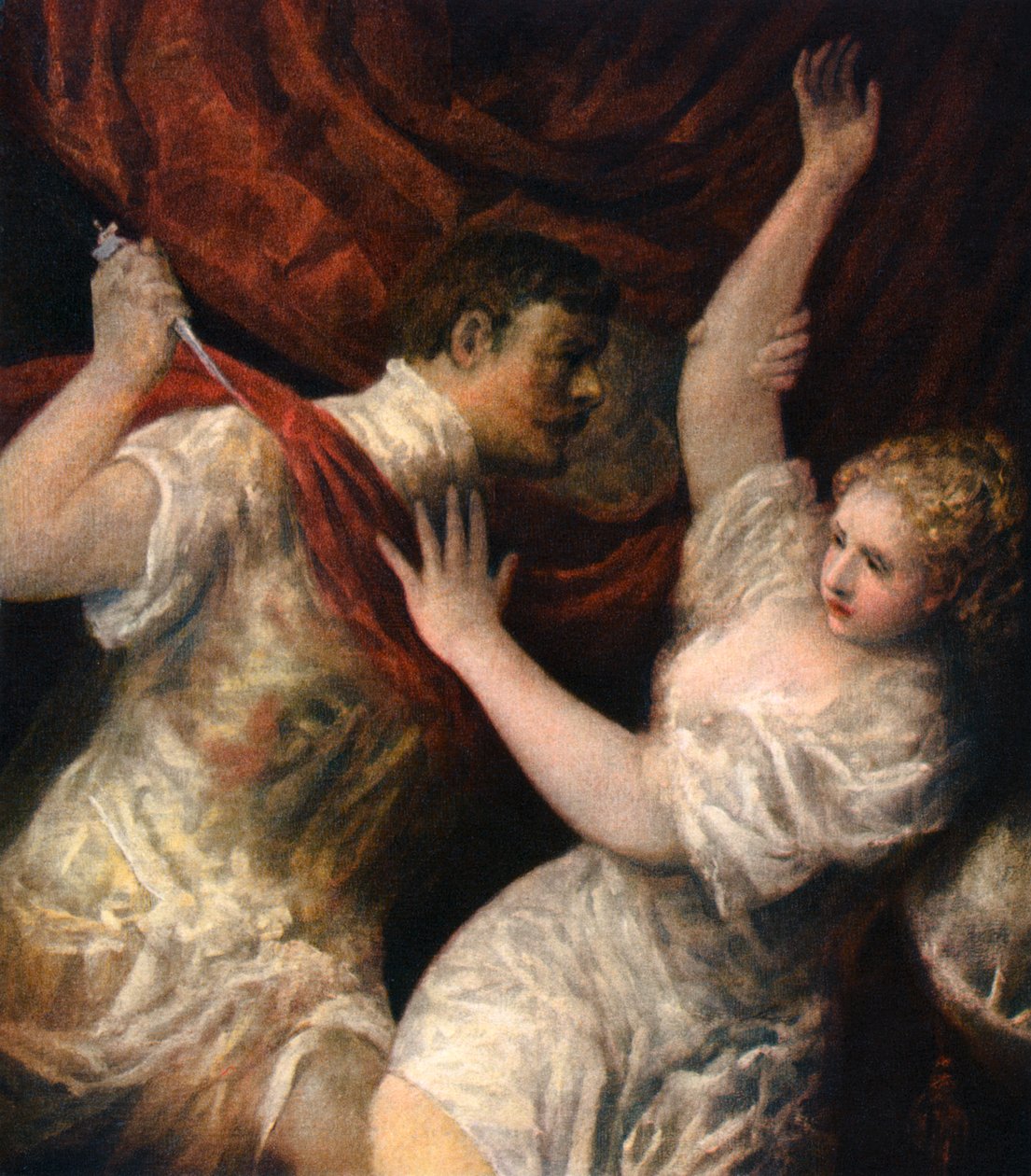 ターキンとルクレティア、1560年、1937年 作： Tiziano Vecelli