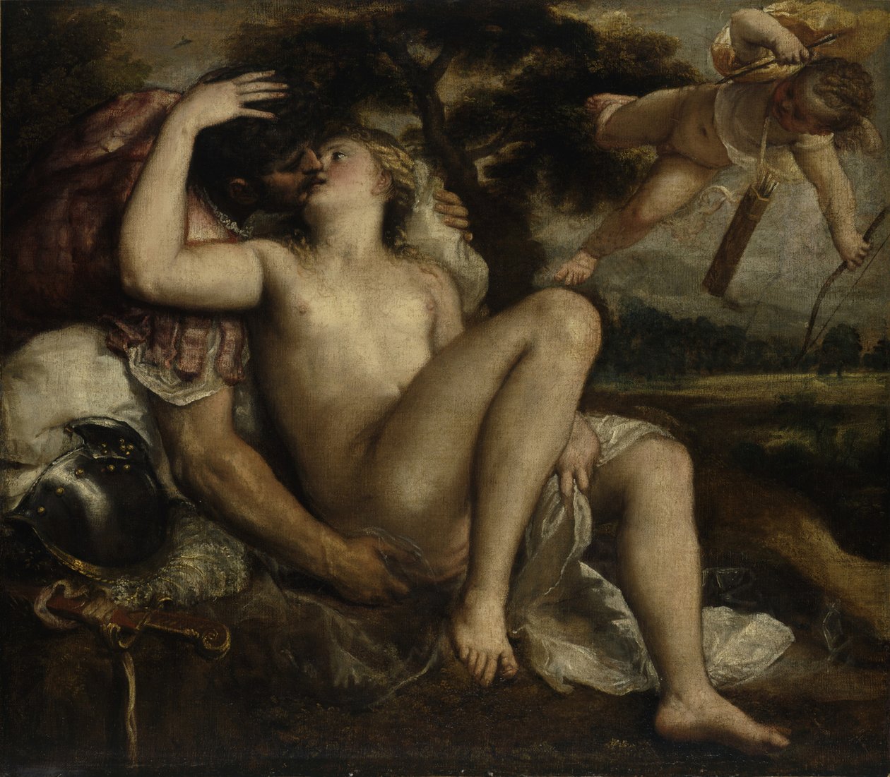 火星、金星、キューピッド、約1530 作： Tiziano Vecelli