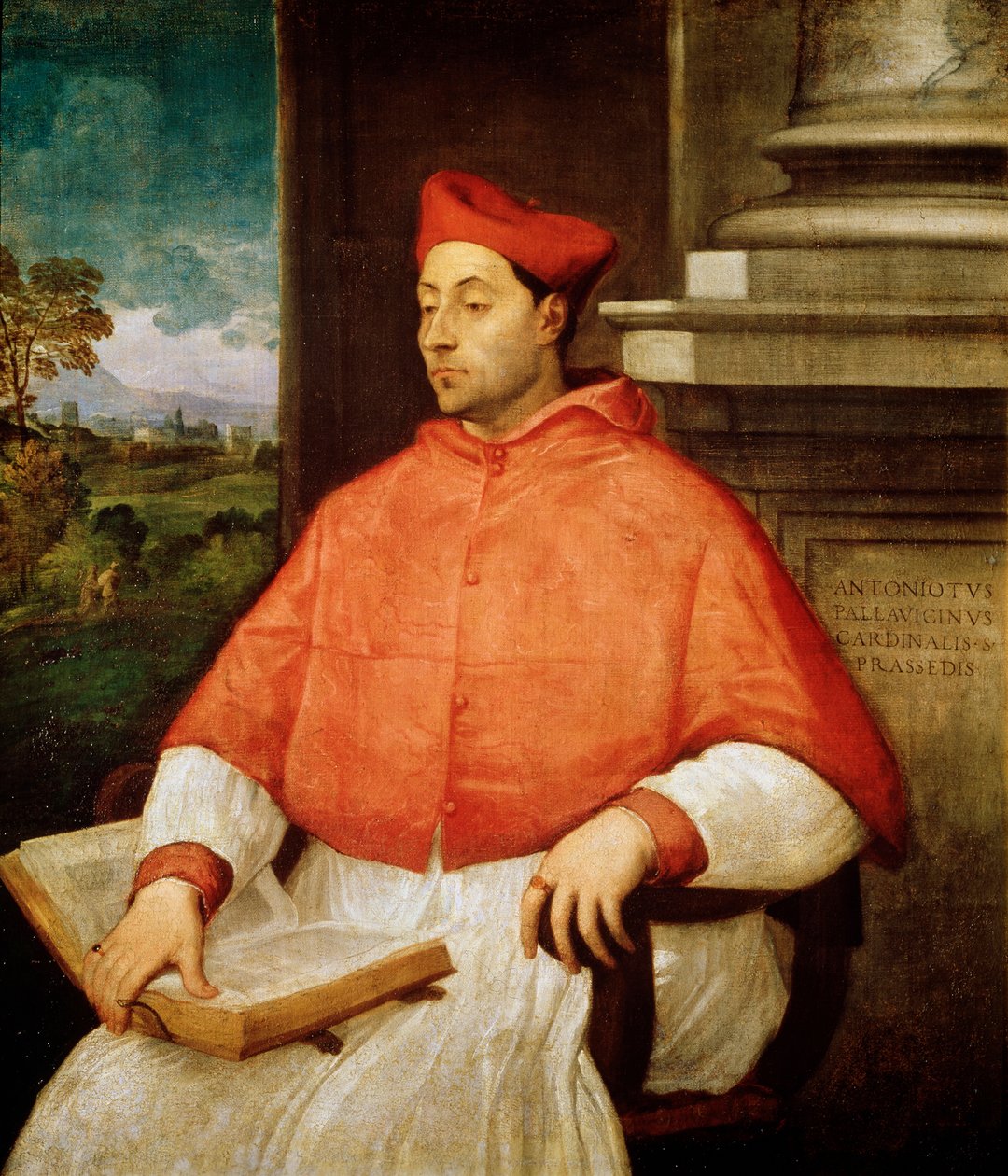 アントニオ・パラビチーニ枢機卿の肖像、1441-1507 作： Tiziano Vecelli