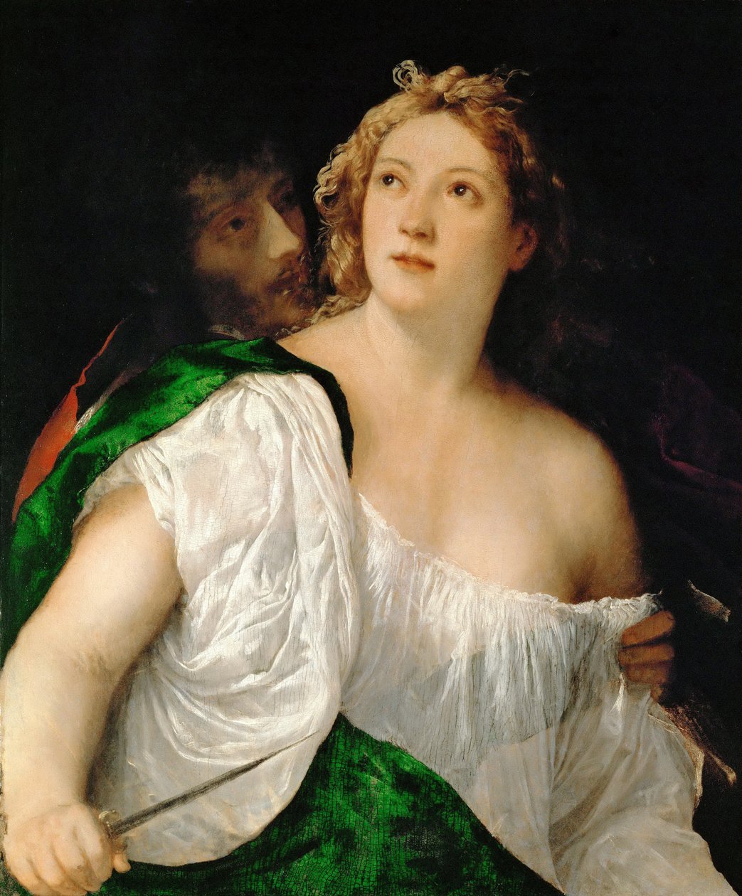 ターキンとルクレティア、1516年〜1517年 作： Tiziano Vecelli