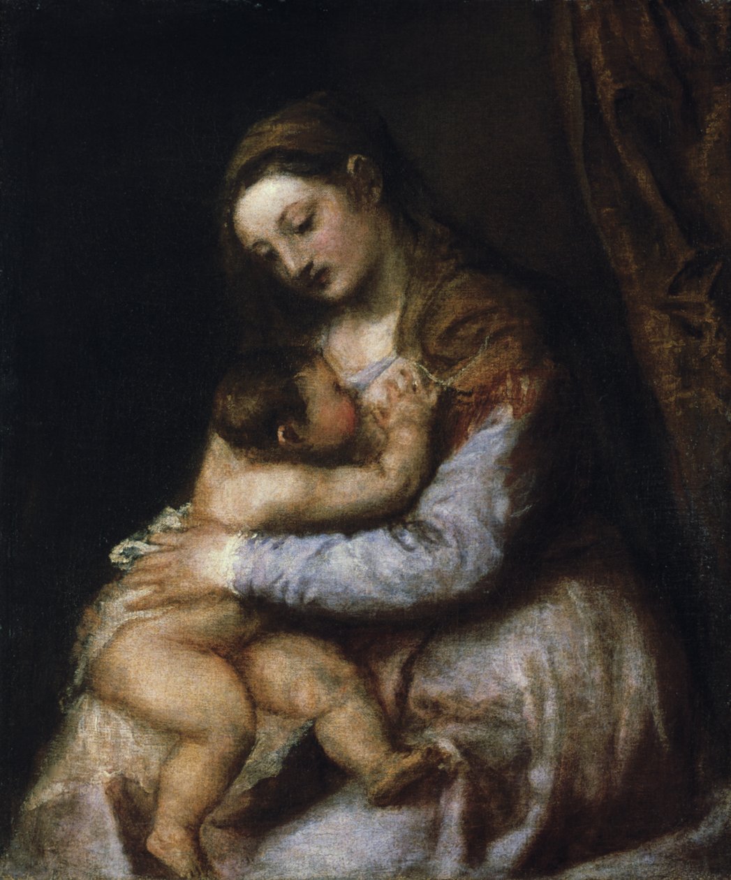聖母子、c1570-1576 作： Tiziano Vecelli