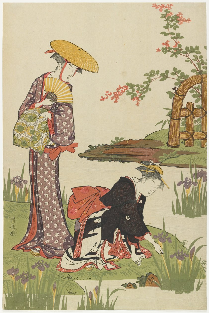 アイリス池の女たち、1785年 作： 清永鳥居