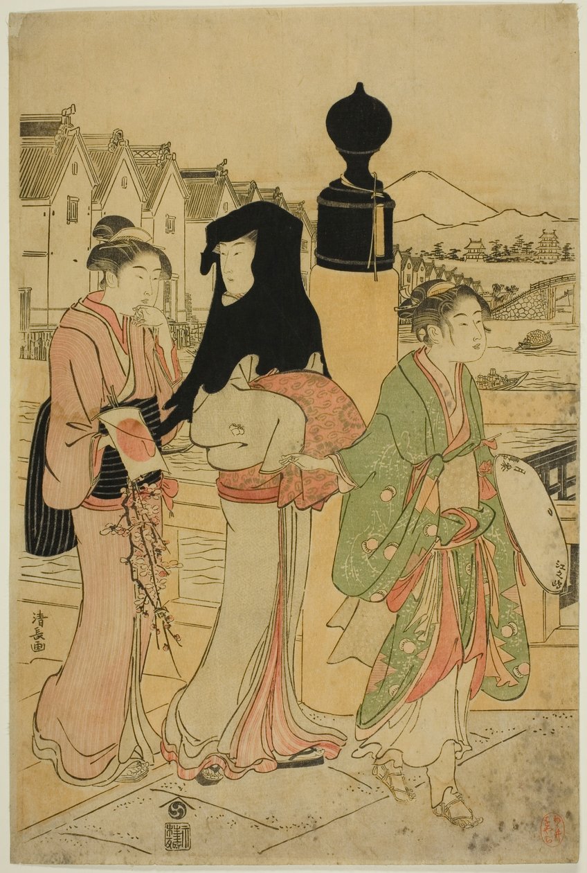 日本橋を渡る女たち 作： 清永鳥居