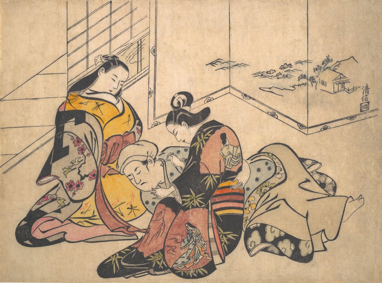 版画、1703年。 作： 鳥居清信I