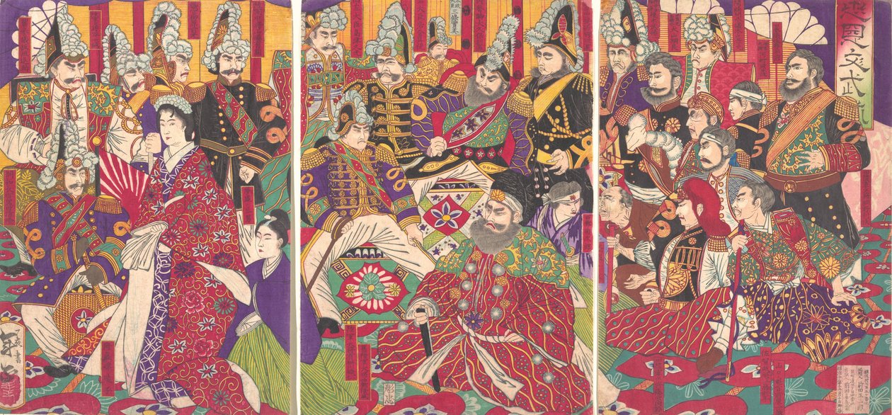 文官および軍の将校、1877 年 12 月。 作： 戸島佐
