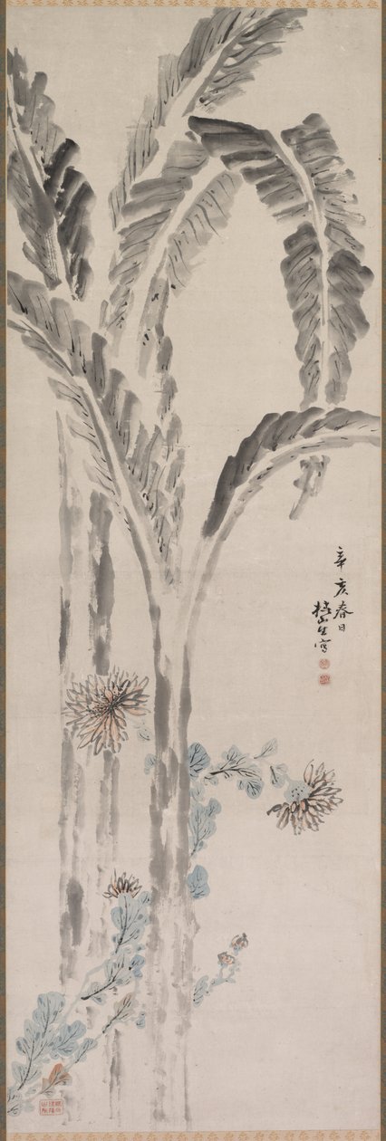 バナナ工場と菊、19世紀。 作： つばきCh山