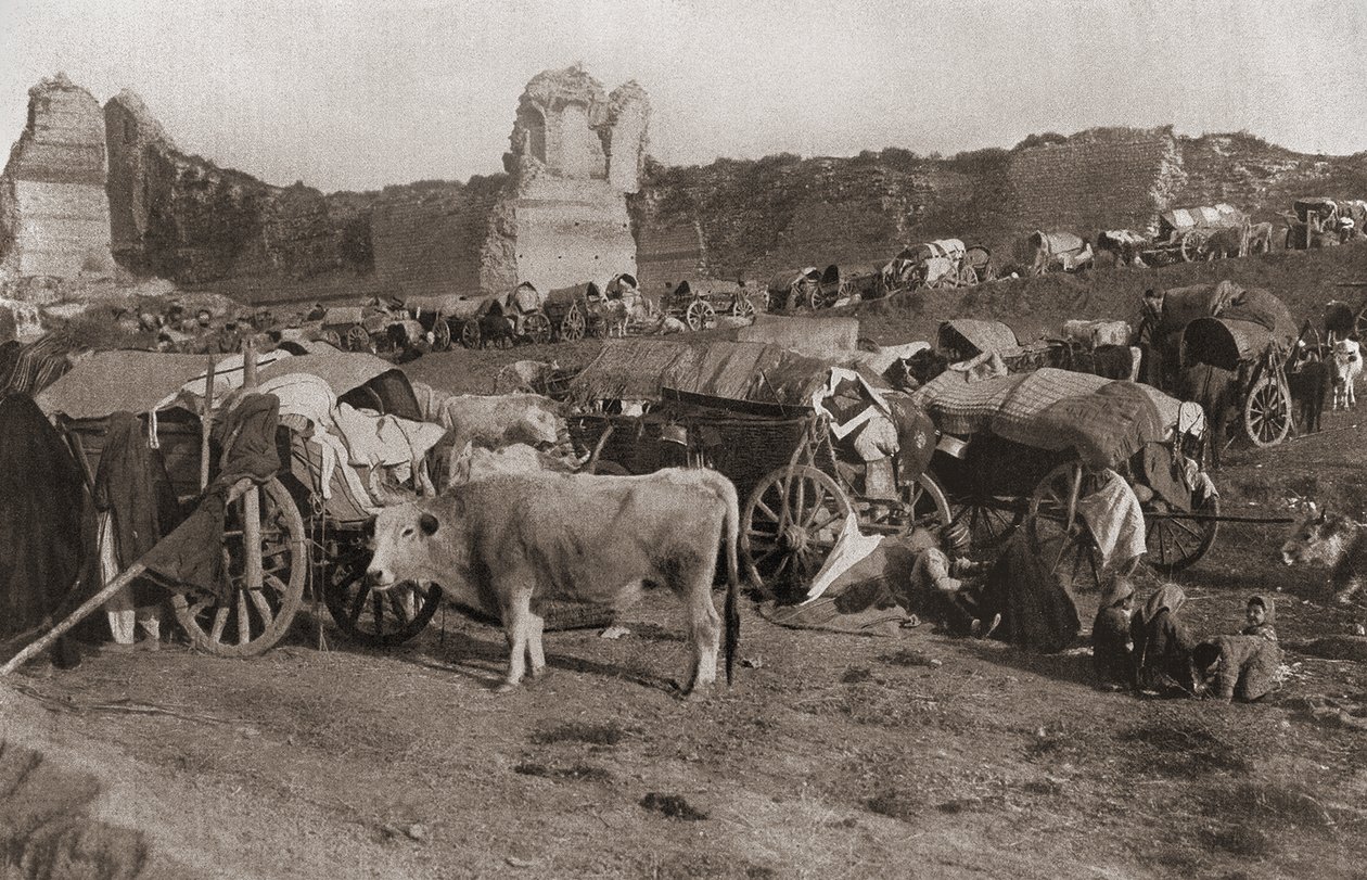 トルコ難民キャンプ、1912 作： トルコの写真家