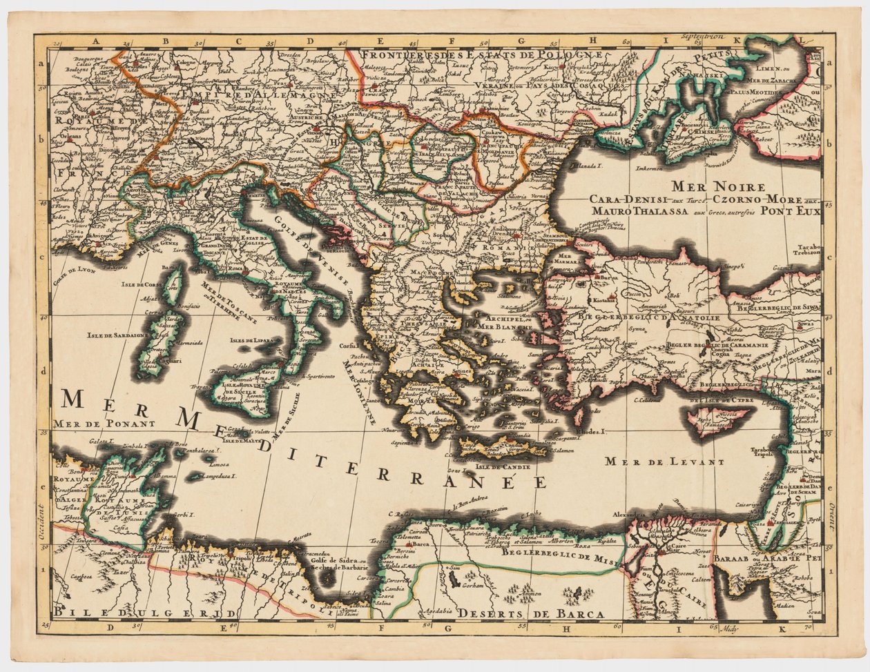 ジャイロによる1696年のオスマン帝国（地中海特有の高解像度） 作： 不明不明
