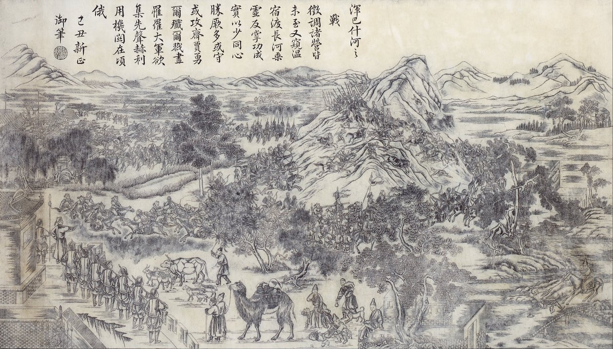 ホンバシ川での戦い-東トルキスタンシリーズの1828 -2のキャンペーン 作： 不明不明