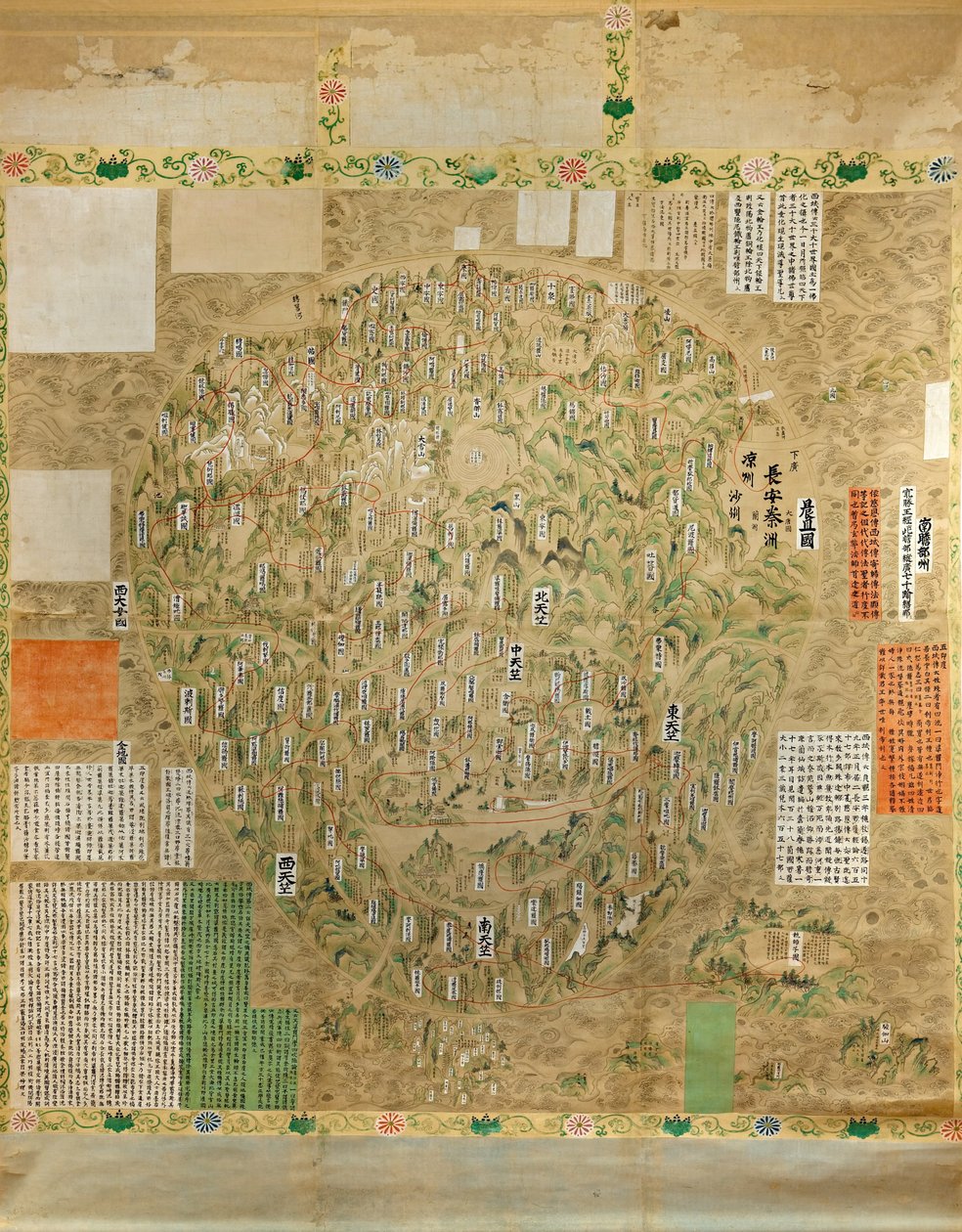 世界の仏教地図 作： 不明不明