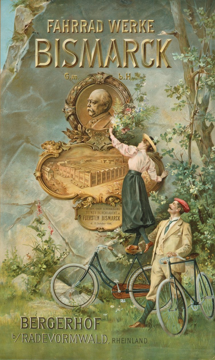 Fahrrad Werke Bismarckを宣伝するポスター 作： 不明不明
