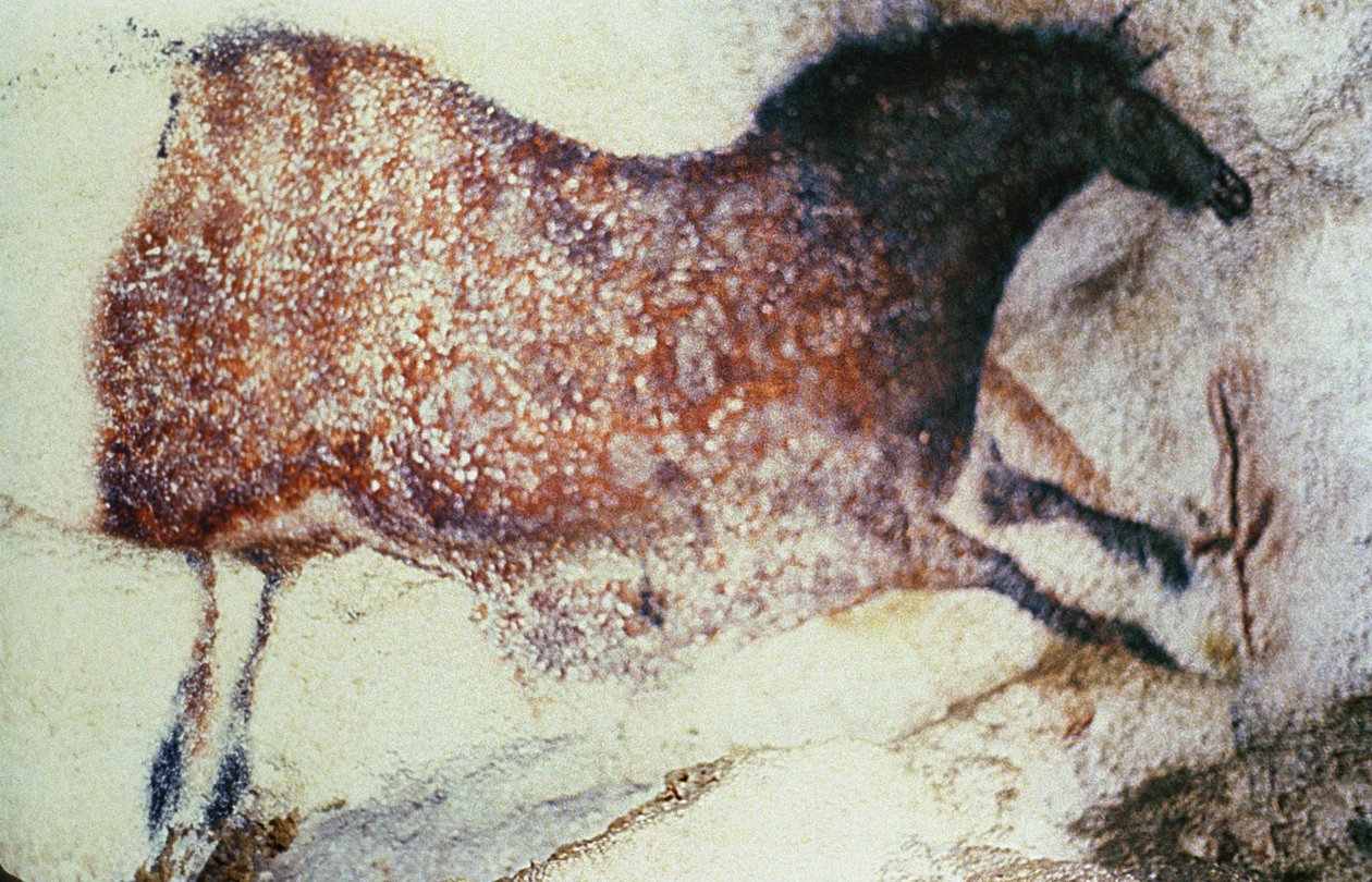 疾走する馬の岩絵、紀元前17000年頃 作： 不明不明