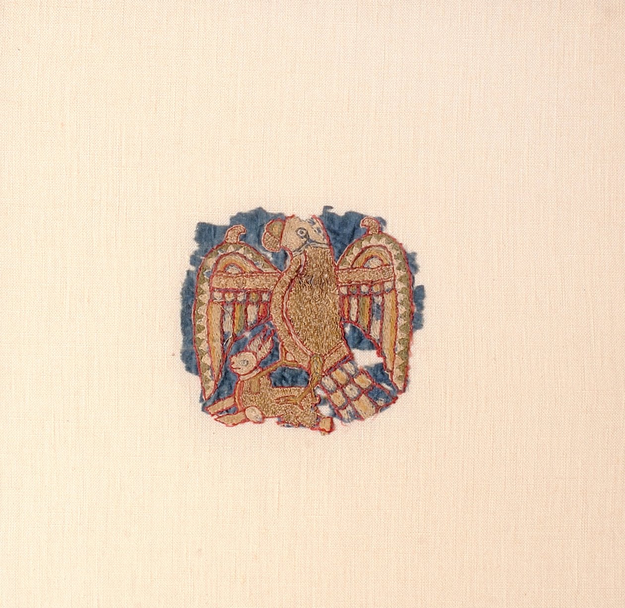 不明、スペイン-シルク刺繍断片 作： 不明不明