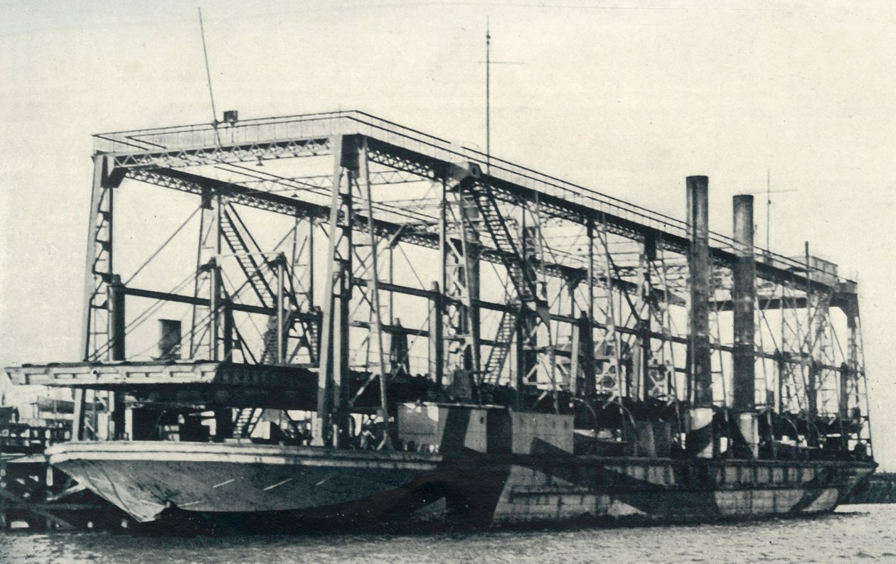 浮遊鉄道、1922年。 作： 不明