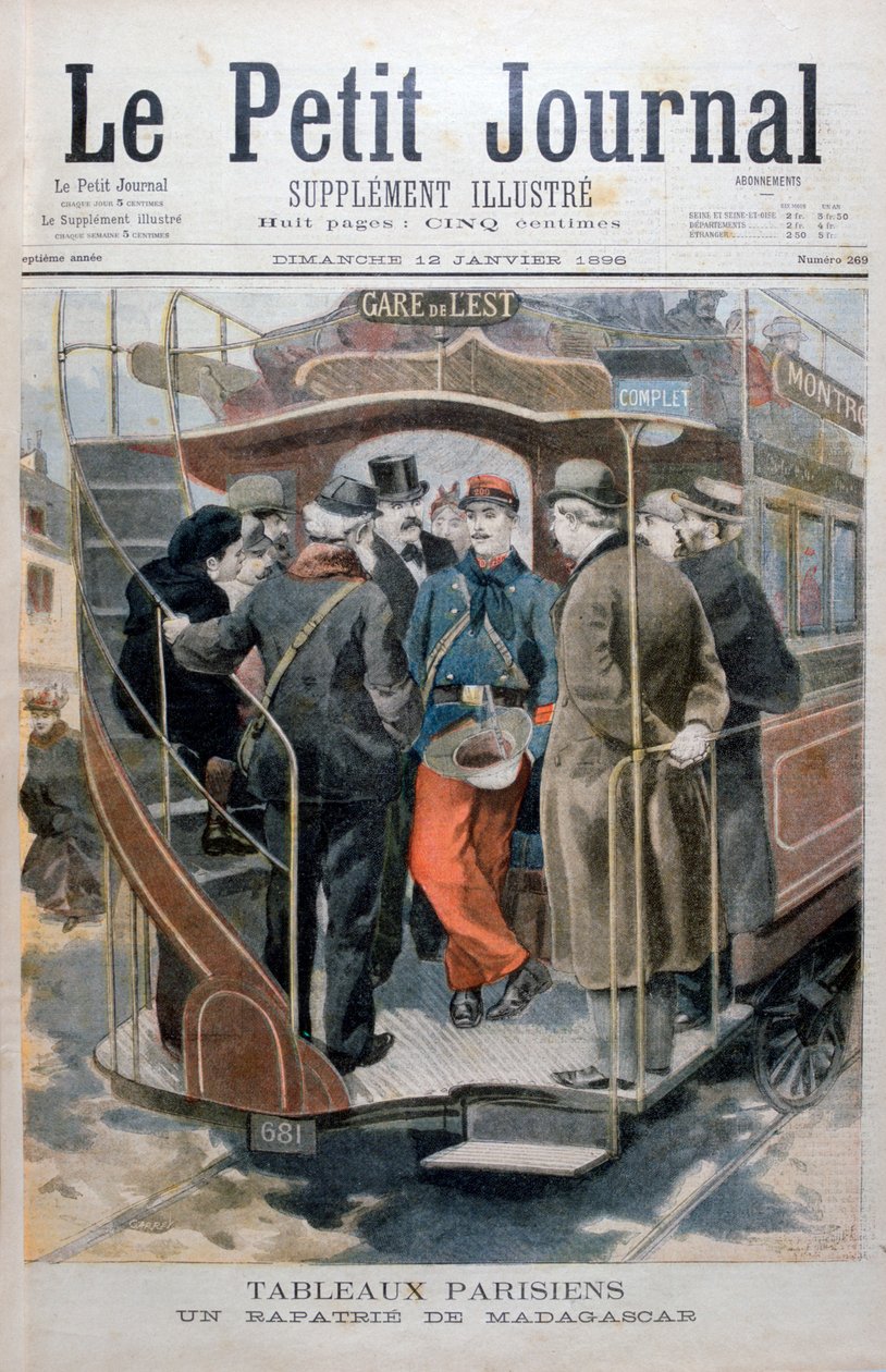 1896年、マダガスカル出身のフランス人兵士 作： 不明