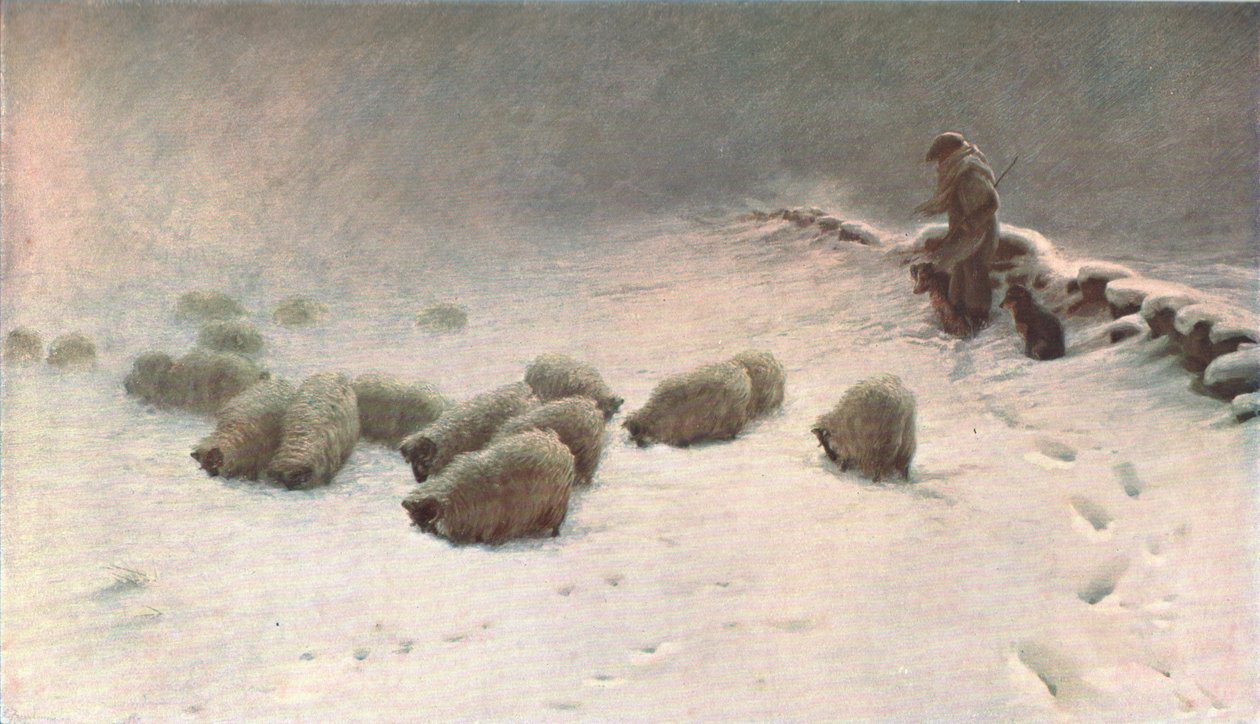 喜びのない冬の日、c1883、c1902。 作： 不明