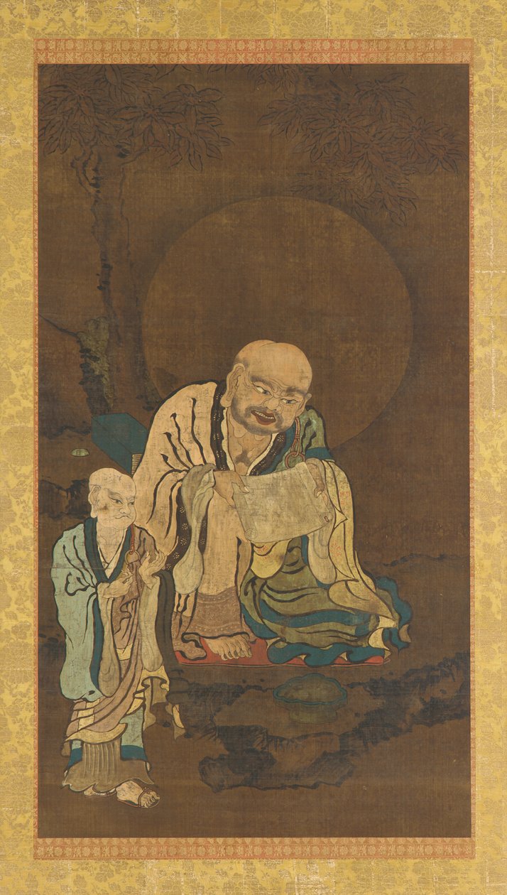 羅漢と従者、明代、1368～1644年。 作： 不明