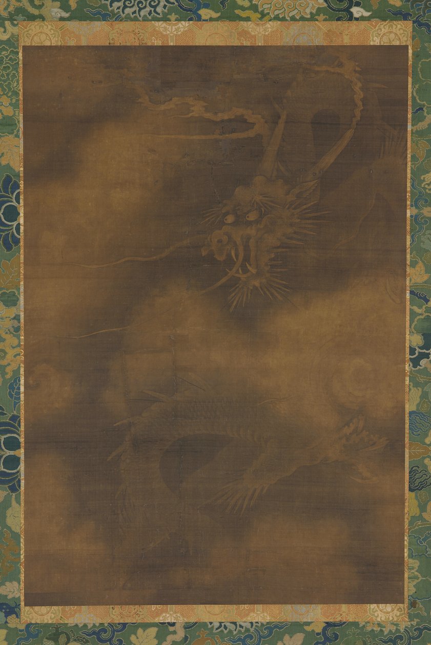 龍と雲、明代、1368～1644年。 作： 不明