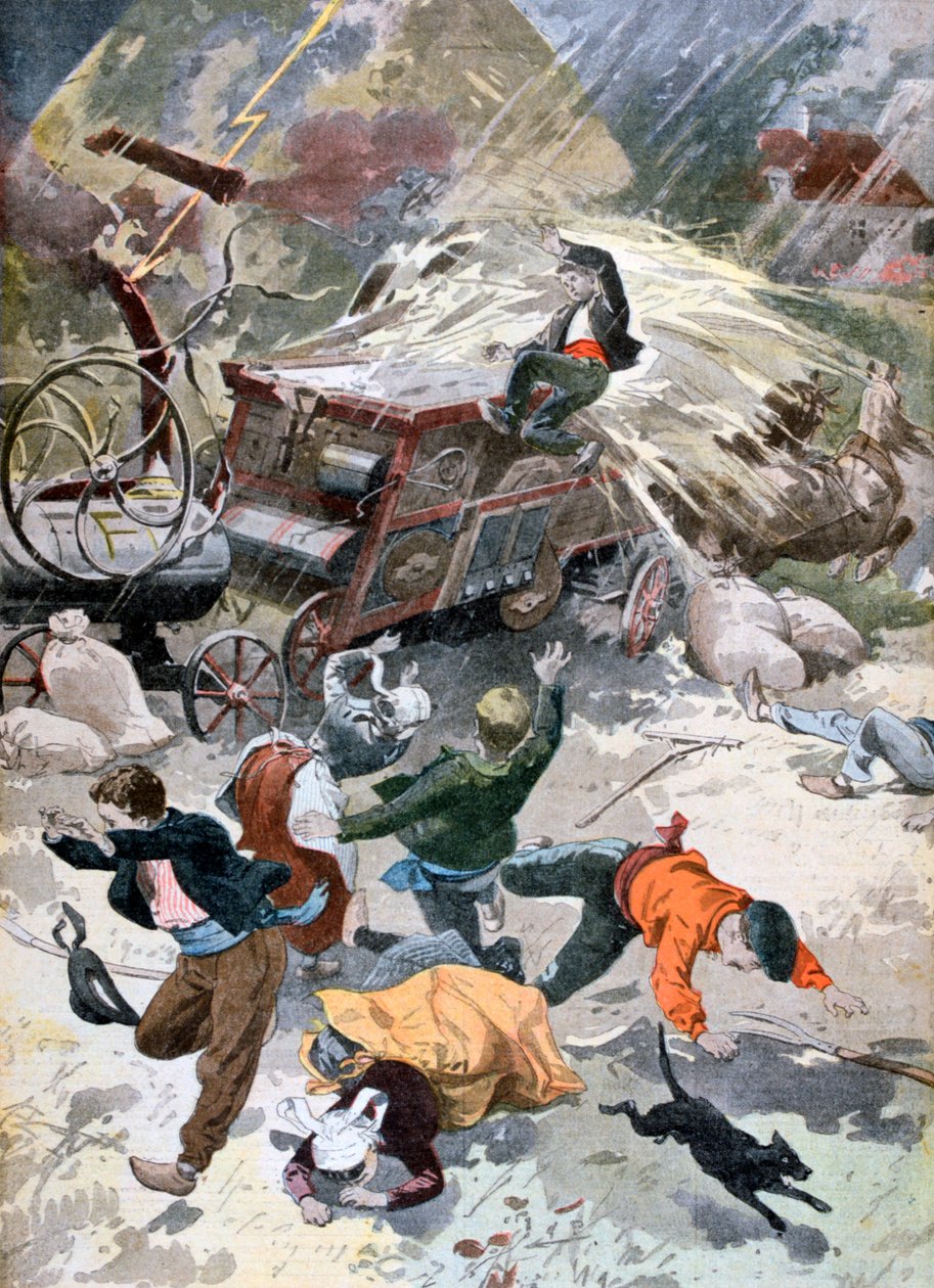 1902年に落雷した農機 作： 不明
