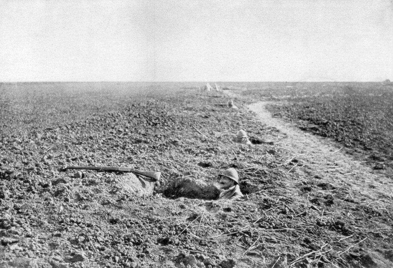 1918年のフランスの歩兵のキツネ穴 作： 不明