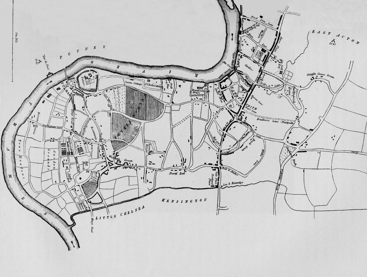 1813年のフラムの地図1911 作： 不明