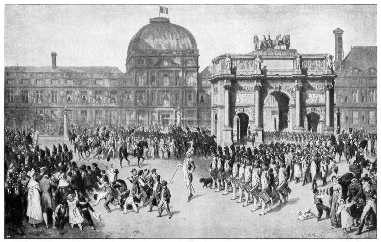 18世紀、フランスのパリを巡る軍事パレード 作： 不明