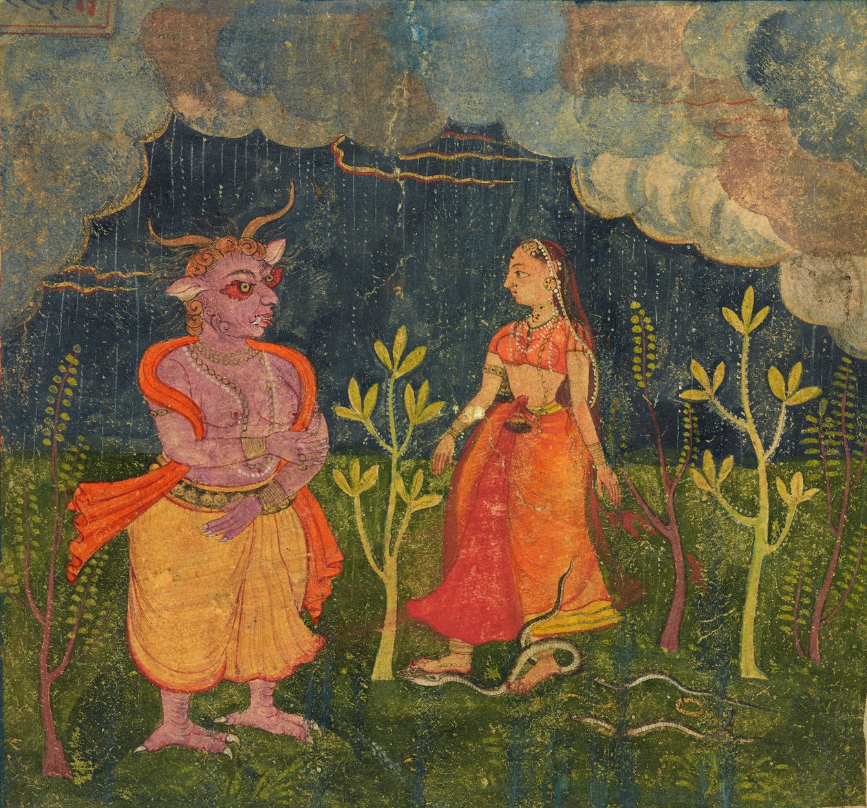 Abhisarika Nayika、ラシカプリヤのフォリオ、約。 1615–1625。 作： 不明