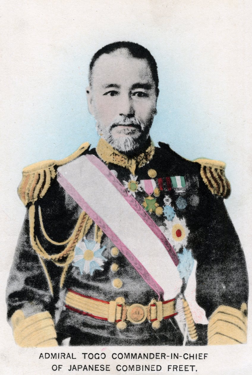 トーゴ提督、日本連合艦隊の最高司令官、c1903-1905 作： 不明