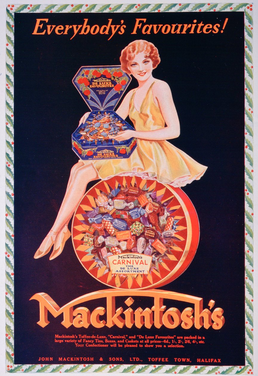 マッキントッシュのタフィーの広告、1932年 作： 不明
