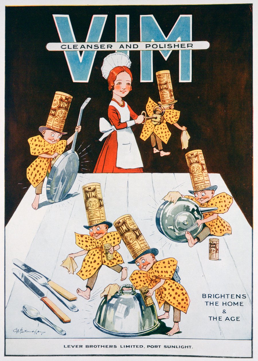 Vimクレンザーとポリッシャーの広告、1919 作： 不明