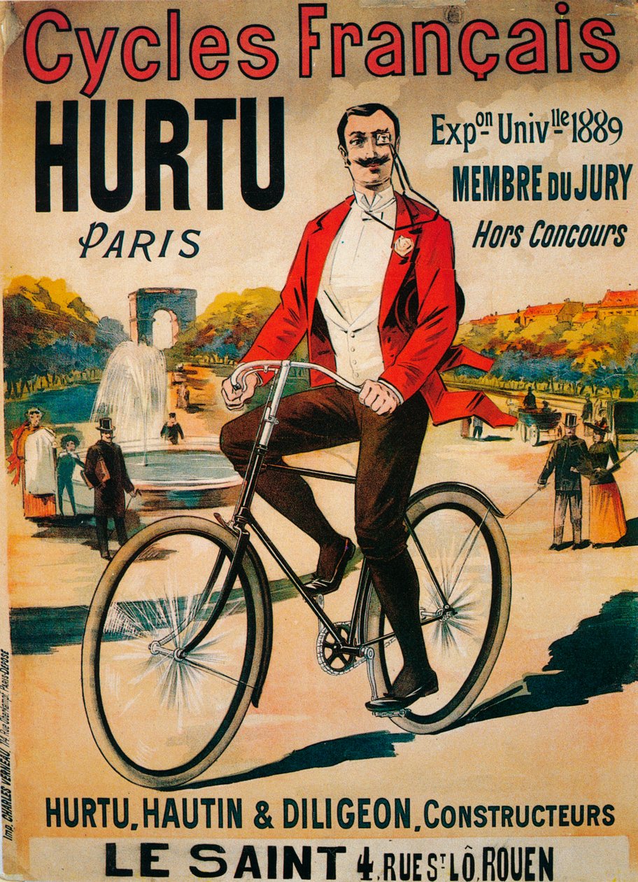 Hurtu自転車の広告、c1900 作： 不明