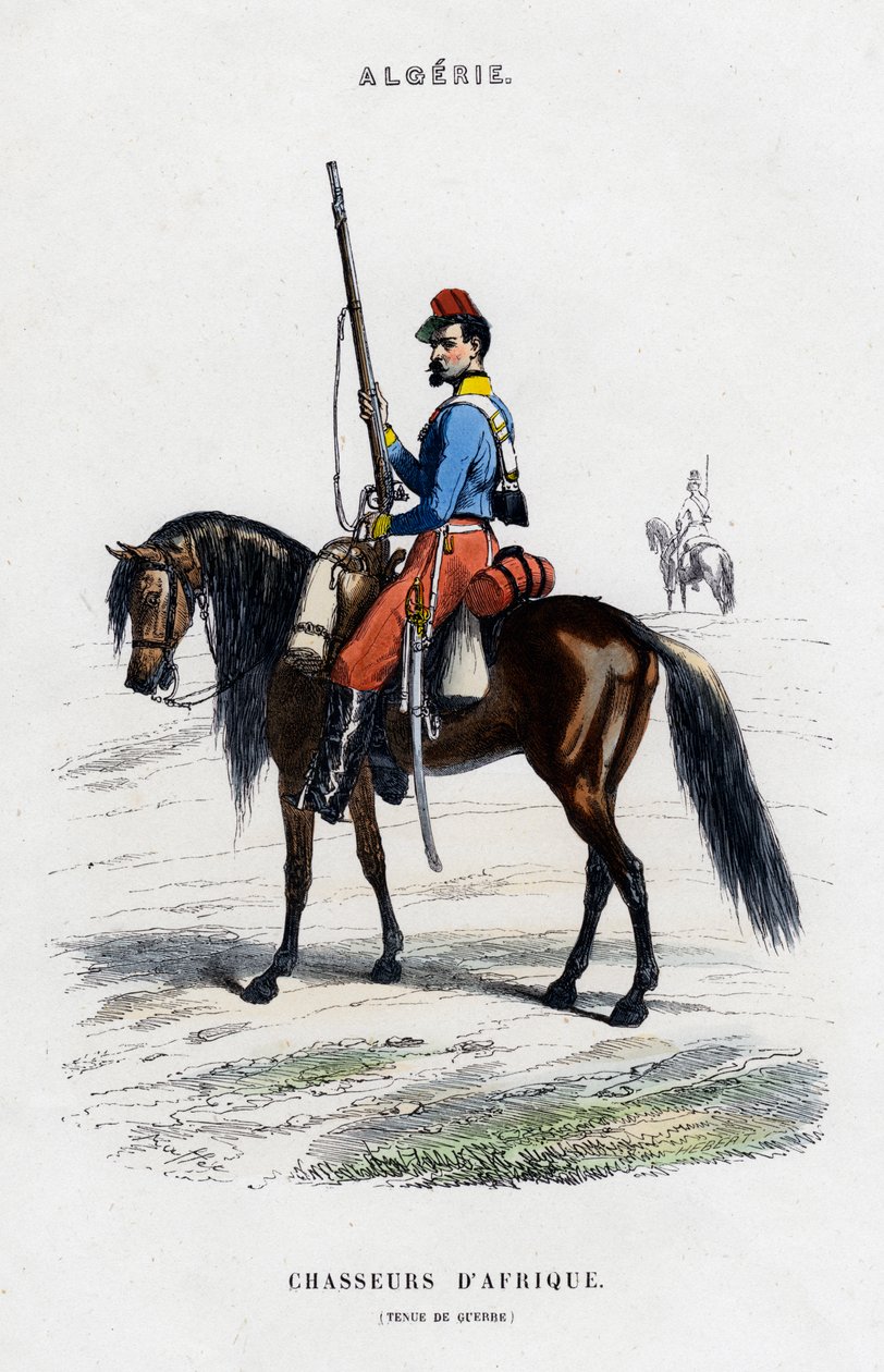 アフリカの軽馬、アルジェリアのフランス軍 作： 不明
