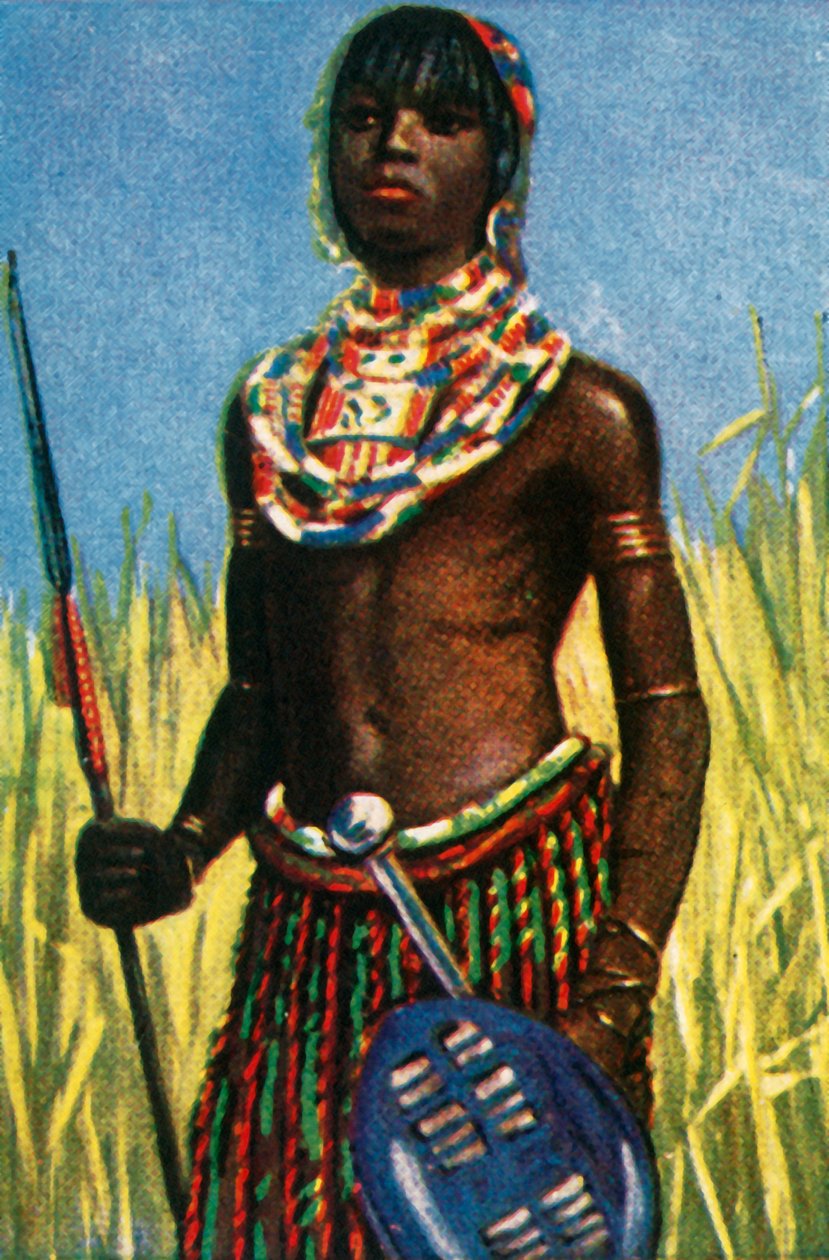 アフリカの戦士、c1928。 作： 不明